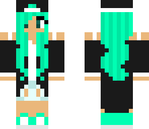 aqua or turquoise hair girl