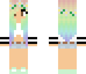cute rainbow hair girl