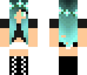 blue hair tomboy