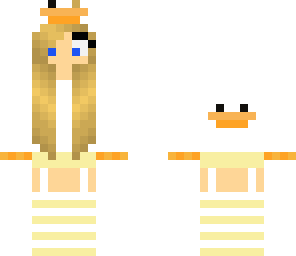 duck girl with blue eyes