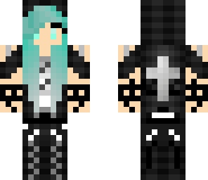 blue haired emo girl