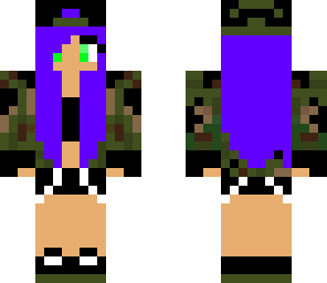 cool girl with purple hair