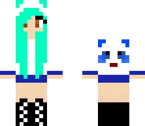 panda girl blue