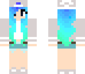 blue hair tomboy