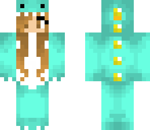 turquoise dinosaur girl 