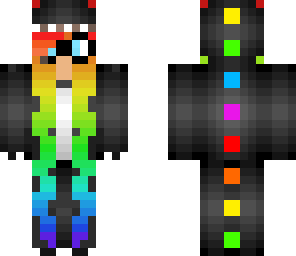 rainbow nerd dinosaur