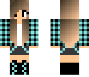 blue plaid gamer girl