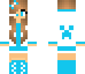 white and blue gamer girl