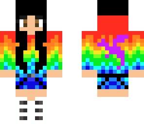 rainbow emo girl