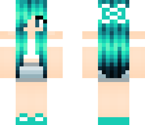 teal hair girl