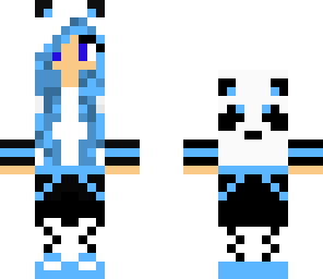 blue panda girl