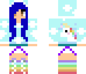 blue haired unicorn gurl