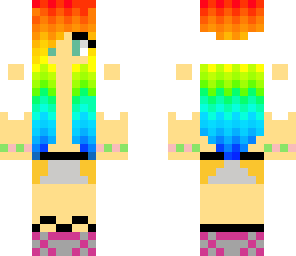 rainbow sky girl
