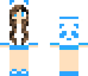 blue panda girl