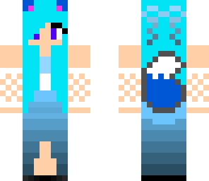 cute blue wolf girl