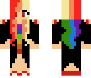 rainbow hair girl