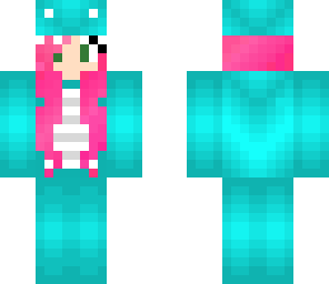 cyan dino girl