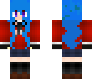 blue high school girl