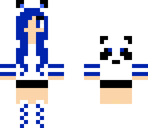 blue panda girl