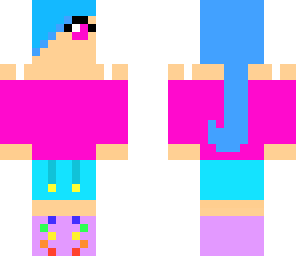 cute blue gamer girl
