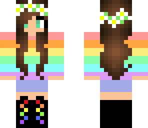 flower rainbow girl