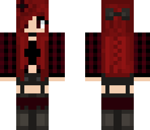 red hair goth girl