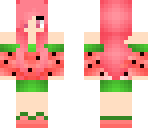 cute melon girl pink eyes