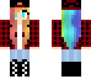 rainbow flannel girl