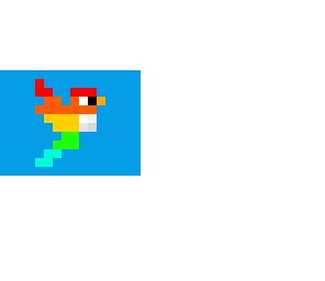 rainbow bird in the shy