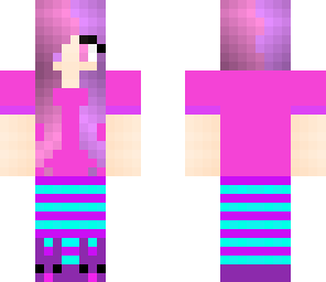 pink purple and blue pjs  with slippers girl