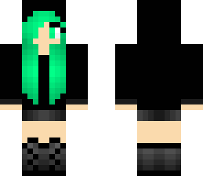 mint hair girl