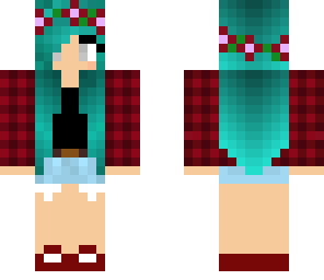 cute blue haired girl