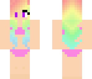 cute rainbow bikini girl