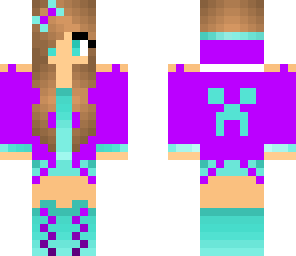 blue purple girl