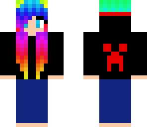 girl and rainbow hair