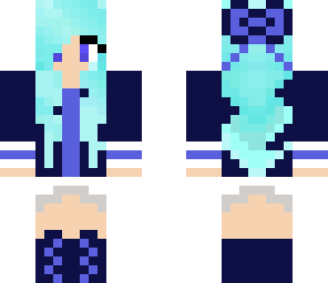 blue school girl edit