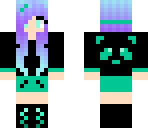 green panda girl