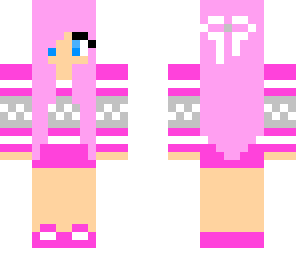 girl with pink and white dress