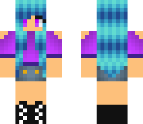 blue haired girl