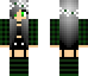 kawaii green emo gal
