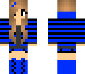 blue and black girl
