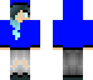 blue hoodie girl