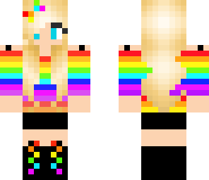 rainbow blonde haired girl
