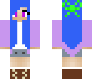cute casual with electric blue hair