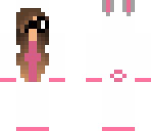 white bunny with glasses