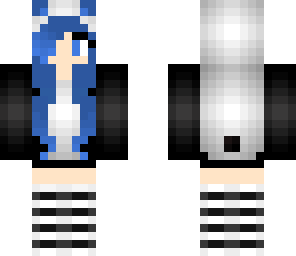 blue panda girl