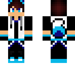 light blue and dark blue fox boy