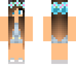 overall girl with bow
