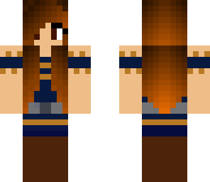 blue and gold girl