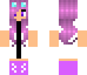 purple haired girl scientist